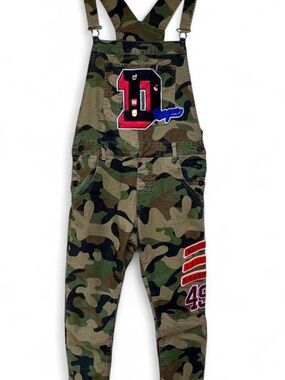 SMOKE RISE DENIM  Long Camo Streetwear Overalls Size M